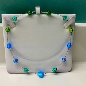 Blown Glass beaded necklace